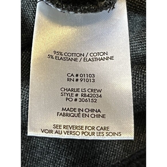 ROBERT BARAKETT MENS CHARLIE LS CREW NECK SWEATER PULLOVER DARK GRAY XL - Picture 6 of 11